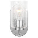 One Light Wall / Bath Sconce<br /><span style="color:#4AB0CE;">Entrega: 4-10 dias en USA</span><br /><span style="color:#4AB0CE;font-size:60%;">PREGUNTE POR ENTREGA EN PANAMA</span><br />Collection: Oslo<br />Finish: Brushed Nickel