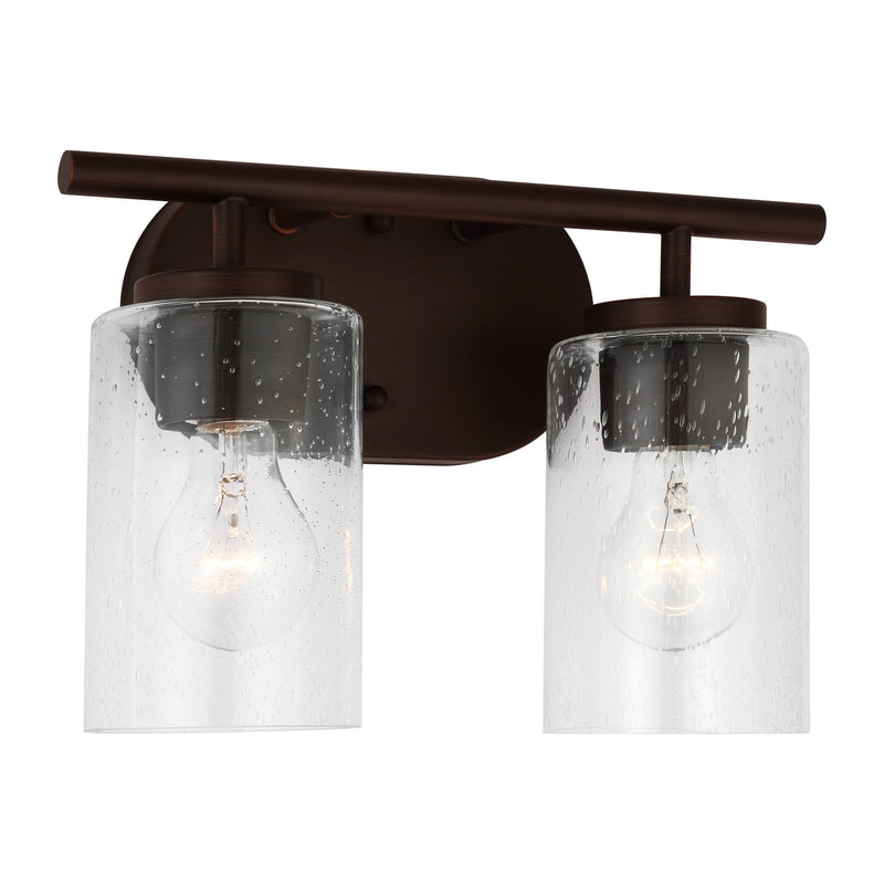 Two Light Wall / Bath<br /><span style="color:#4AB0CE;">Entrega: 4-10 dias en USA</span><br /><span style="color:#4AB0CE;font-size:60%;">PREGUNTE POR ENTREGA EN PANAMA</span><br />Collection: Oslo<br />Finish: Bronze