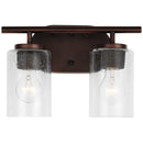 Two Light Wall / Bath<br /><span style="color:#4AB0CE;">Entrega: 4-10 dias en USA</span><br /><span style="color:#4AB0CE;font-size:60%;">PREGUNTE POR ENTREGA EN PANAMA</span><br />Collection: Oslo<br />Finish: Bronze