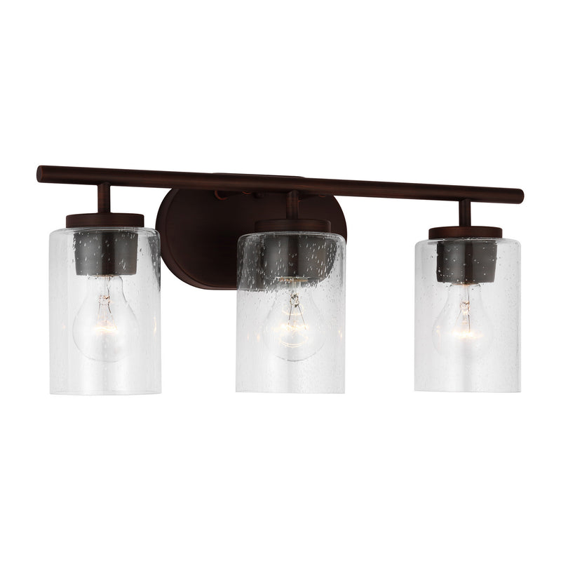 Three Light Wall / Bath<br /><span style="color:#4AB0CE;">Entrega: 4-10 dias en USA</span><br /><span style="color:#4AB0CE;font-size:60%;">PREGUNTE POR ENTREGA EN PANAMA</span><br />Collection: Oslo<br />Finish: Bronze