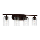 Four Light Wall / Bath<br /><span style="color:#4AB0CE;">Entrega: 4-10 dias en USA</span><br /><span style="color:#4AB0CE;font-size:60%;">PREGUNTE POR ENTREGA EN PANAMA</span><br />Collection: Oslo<br />Finish: Bronze