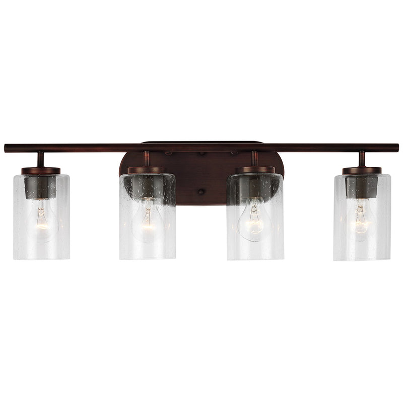 Four Light Wall / Bath<br /><span style="color:#4AB0CE;">Entrega: 4-10 dias en USA</span><br /><span style="color:#4AB0CE;font-size:60%;">PREGUNTE POR ENTREGA EN PANAMA</span><br />Collection: Oslo<br />Finish: Bronze