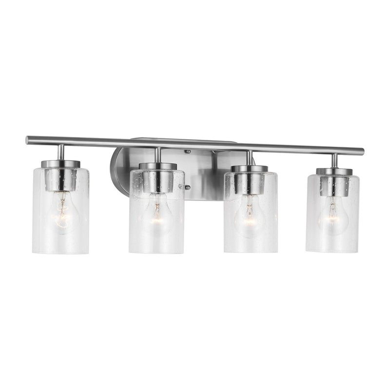 Four Light Wall / Bath<br /><span style="color:#4AB0CE;">Entrega: 4-10 dias en USA</span><br /><span style="color:#4AB0CE;font-size:60%;">PREGUNTE POR ENTREGA EN PANAMA</span><br />Collection: Oslo<br />Finish: Brushed Nickel