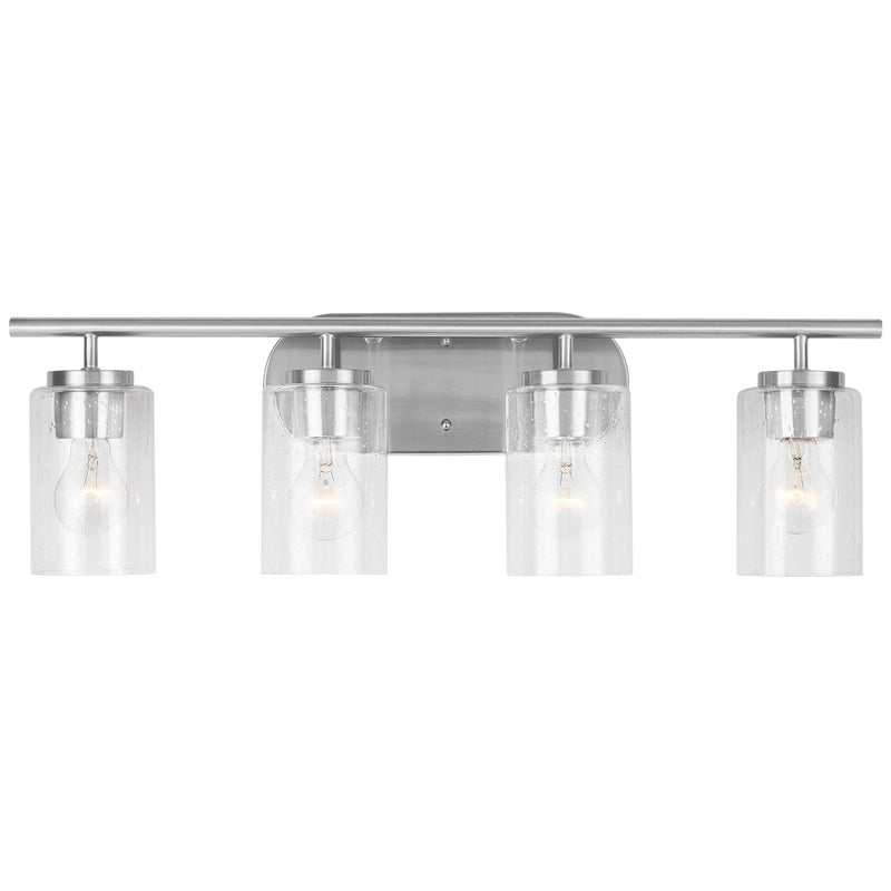 Four Light Wall / Bath<br /><span style="color:#4AB0CE;">Entrega: 4-10 dias en USA</span><br /><span style="color:#4AB0CE;font-size:60%;">PREGUNTE POR ENTREGA EN PANAMA</span><br />Collection: Oslo<br />Finish: Brushed Nickel