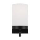 One Light Wall / Bath Sconce<br /><span style="color:#4AB0CE;">Entrega: 4-10 dias en USA</span><br /><span style="color:#4AB0CE;font-size:60%;">PREGUNTE POR ENTREGA EN PANAMA</span><br />Collection: Zire<br />Finish: Midnight Black