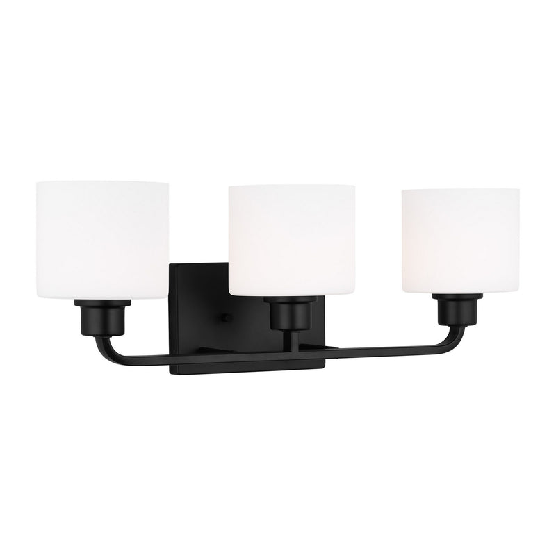 Three Light Wall / Bath<br /><span style="color:#4AB0CE;">Entrega: 6-7 semanas en USA</span><br /><span style="color:#4AB0CE;font-size:60%;">PREGUNTE POR ENTREGA EN PANAMA</span><br />Collection: Canfield<br />Finish: Midnight Black