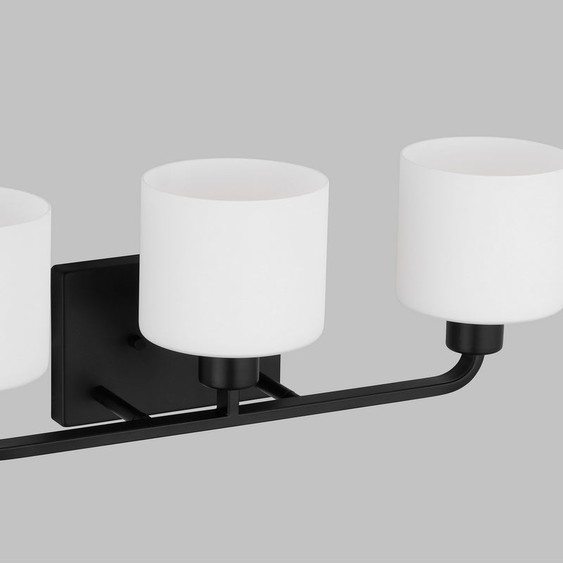 Three Light Wall / Bath<br /><span style="color:#4AB0CE;">Entrega: 6-7 semanas en USA</span><br /><span style="color:#4AB0CE;font-size:60%;">PREGUNTE POR ENTREGA EN PANAMA</span><br />Collection: Canfield<br />Finish: Midnight Black