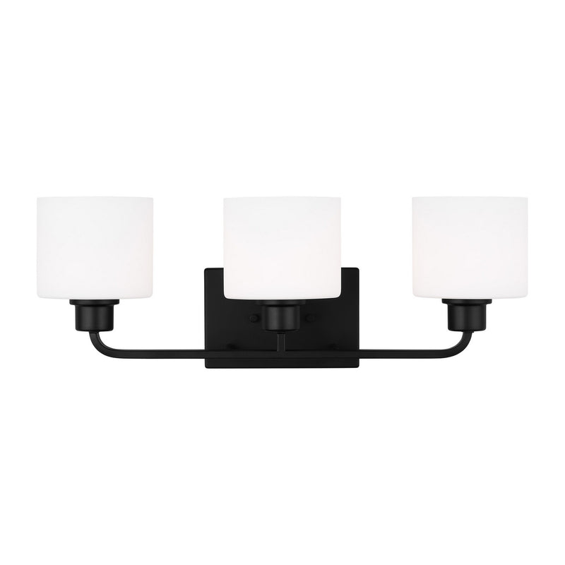 Three Light Wall / Bath<br /><span style="color:#4AB0CE;">Entrega: 6-7 semanas en USA</span><br /><span style="color:#4AB0CE;font-size:60%;">PREGUNTE POR ENTREGA EN PANAMA</span><br />Collection: Canfield<br />Finish: Midnight Black