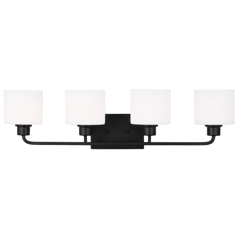 Four Light Wall / Bath<br /><span style="color:#4AB0CE;">Entrega: 4-10 dias en USA</span><br /><span style="color:#4AB0CE;font-size:60%;">PREGUNTE POR ENTREGA EN PANAMA</span><br />Collection: Canfield<br />Finish: Midnight Black