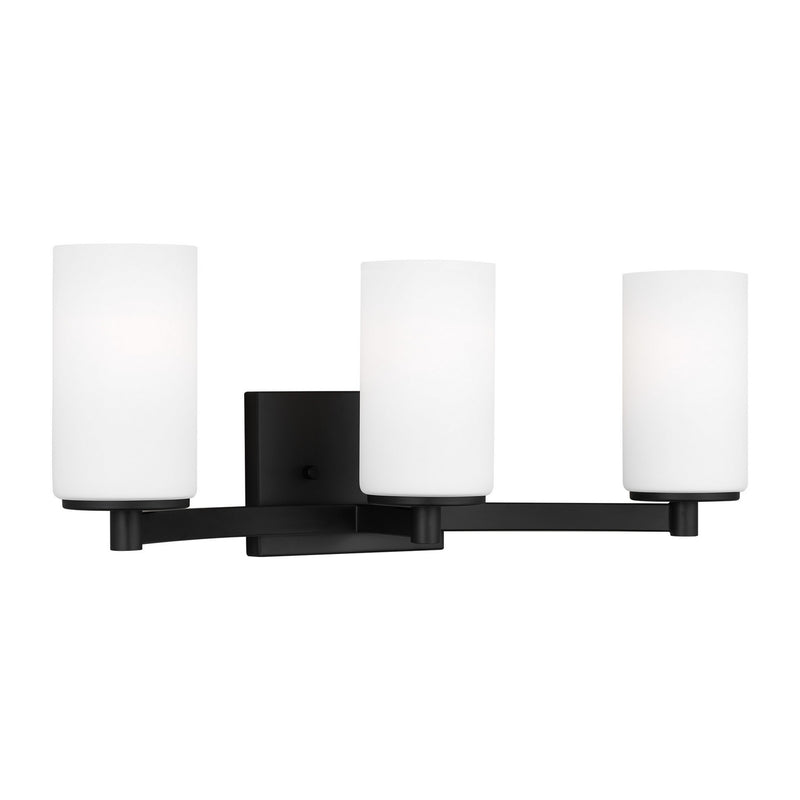 Three Light Wall / Bath<br /><span style="color:#4AB0CE;">Entrega: 4-10 dias en USA</span><br /><span style="color:#4AB0CE;font-size:60%;">PREGUNTE POR ENTREGA EN PANAMA</span><br />Collection: Hettinger<br />Finish: Midnight Black