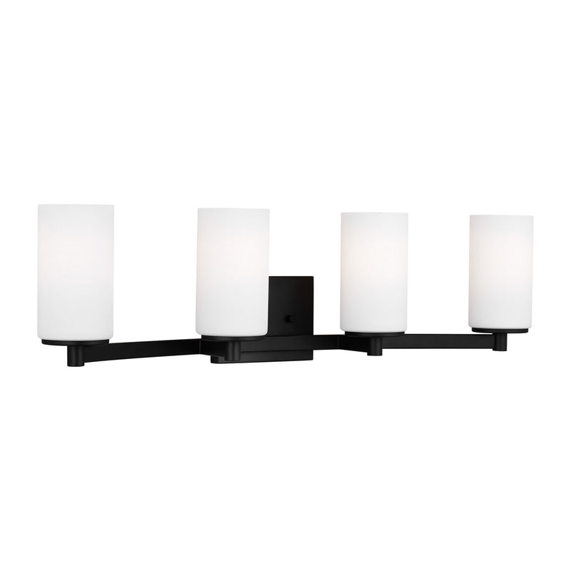 Four Light Wall / Bath<br /><span style="color:#4AB0CE;">Entrega: 4-10 dias en USA</span><br /><span style="color:#4AB0CE;font-size:60%;">PREGUNTE POR ENTREGA EN PANAMA</span><br />Collection: Hettinger<br />Finish: Midnight Black