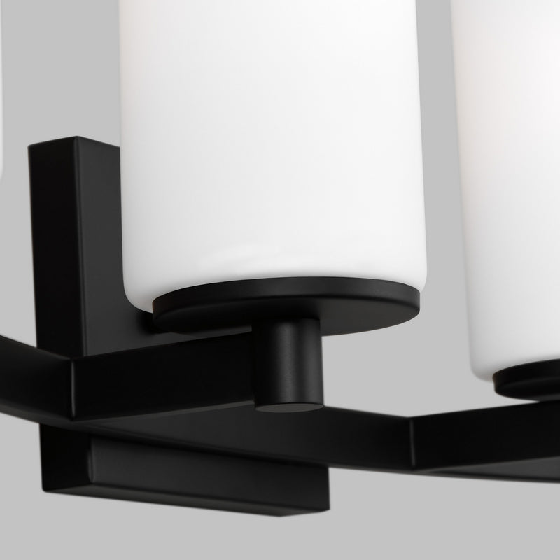 Generation Lighting - 4439104-112 - Four Light Wall / Bath - Hettinger - Midnight Black