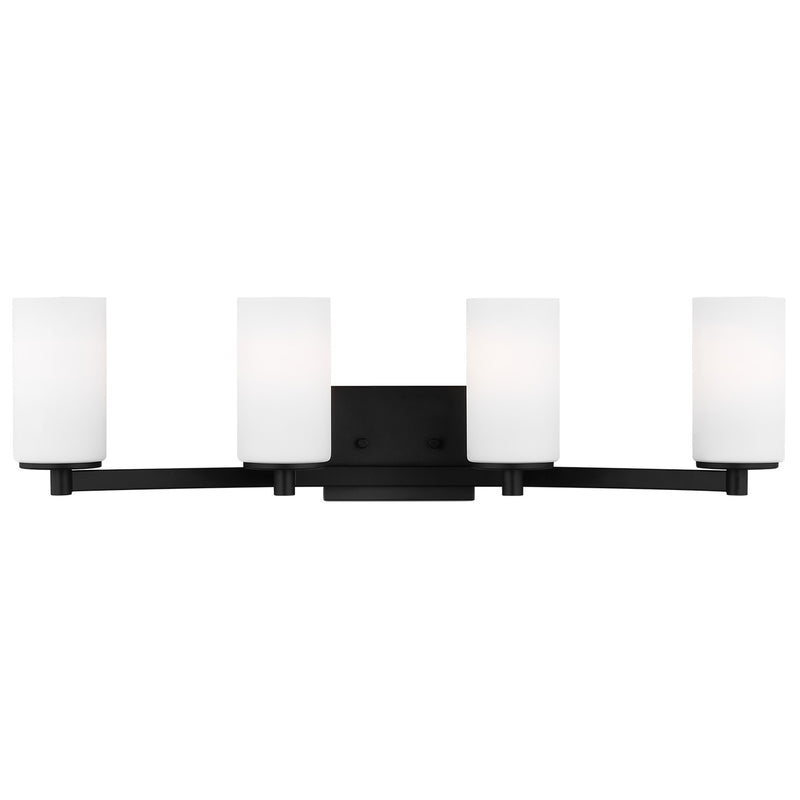 Four Light Wall / Bath<br /><span style="color:#4AB0CE;">Entrega: 4-10 dias en USA</span><br /><span style="color:#4AB0CE;font-size:60%;">PREGUNTE POR ENTREGA EN PANAMA</span><br />Collection: Hettinger<br />Finish: Midnight Black