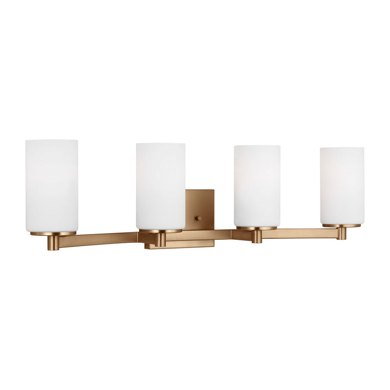 Four Light Wall / Bath<br /><span style="color:#4AB0CE;">Entrega: 4-10 dias en USA</span><br /><span style="color:#4AB0CE;font-size:60%;">PREGUNTE POR ENTREGA EN PANAMA</span><br />Collection: Hettinger<br />Finish: Satin Brass