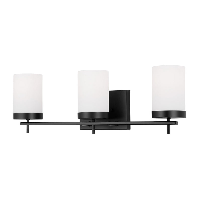 Three Light Bath<br /><span style="color:#4AB0CE;">Entrega: 4-10 dias en USA</span><br /><span style="color:#4AB0CE;font-size:60%;">PREGUNTE POR ENTREGA EN PANAMA</span><br />Collection: Zire<br />Finish: Midnight Black