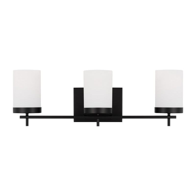 Three Light Bath<br /><span style="color:#4AB0CE;">Entrega: 4-10 dias en USA</span><br /><span style="color:#4AB0CE;font-size:60%;">PREGUNTE POR ENTREGA EN PANAMA</span><br />Collection: Zire<br />Finish: Midnight Black