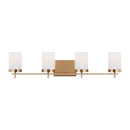 Four Light Bath<br /><span style="color:#4AB0CE;">Entrega: 4-10 dias en USA</span><br /><span style="color:#4AB0CE;font-size:60%;">PREGUNTE POR ENTREGA EN PANAMA</span><br />Collection: Zire<br />Finish: Satin Brass