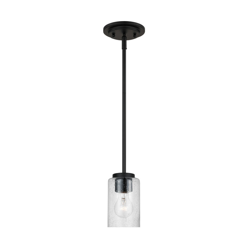 One Light Mini-Pendant<br /><span style="color:#4AB0CE;">Entrega: 4-10 dias en USA</span><br /><span style="color:#4AB0CE;font-size:60%;">PREGUNTE POR ENTREGA EN PANAMA</span><br />Collection: Oslo<br />Finish: Midnight Black