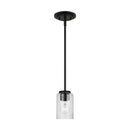 One Light Mini-Pendant<br /><span style="color:#4AB0CE;">Entrega: 4-10 dias en USA</span><br /><span style="color:#4AB0CE;font-size:60%;">PREGUNTE POR ENTREGA EN PANAMA</span><br />Collection: Oslo<br />Finish: Midnight Black
