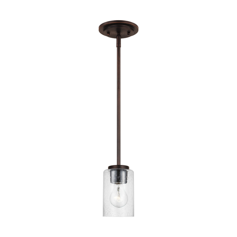 One Light Mini-Pendant<br /><span style="color:#4AB0CE;">Entrega: 4-10 dias en USA</span><br /><span style="color:#4AB0CE;font-size:60%;">PREGUNTE POR ENTREGA EN PANAMA</span><br />Collection: Oslo<br />Finish: Bronze