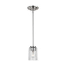 One Light Mini-Pendant<br /><span style="color:#4AB0CE;">Entrega: 4-10 dias en USA</span><br /><span style="color:#4AB0CE;font-size:60%;">PREGUNTE POR ENTREGA EN PANAMA</span><br />Collection: Oslo<br />Finish: Brushed Nickel