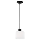 One Light Mini-Pendant<br /><span style="color:#4AB0CE;">Entrega: 4-10 dias en USA</span><br /><span style="color:#4AB0CE;font-size:60%;">PREGUNTE POR ENTREGA EN PANAMA</span><br />Collection: Canfield<br />Finish: Midnight Black