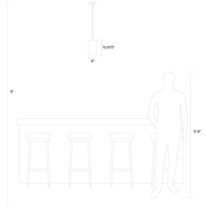 Visual Comfort Studio - 6590301-848 - One Light Pendant - Zire - Satin Brass