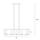 Five Light Island Pendant<br /><span style="color:#4AB0CE;">Entrega: 10-11 semanas en USA</span><br /><span style="color:#4AB0CE;font-size:60%;">PREGUNTE POR ENTREGA EN PANAMA</span><br />Collection: Zire<br />Finish: Midnight Black