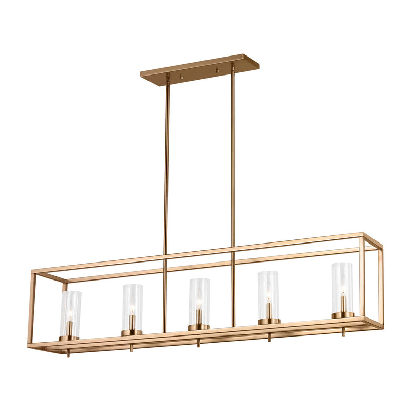 Five Light Island Pendant<br /><span style="color:#4AB0CE;">Entrega: 4-10 dias en USA</span><br /><span style="color:#4AB0CE;font-size:60%;">PREGUNTE POR ENTREGA EN PANAMA</span><br />Collection: Zire<br />Finish: Satin Brass