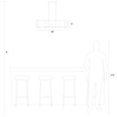 Visual Comfort Studio - 6690305EN-848 - Five Light Island Pendant - Zire - Satin Brass