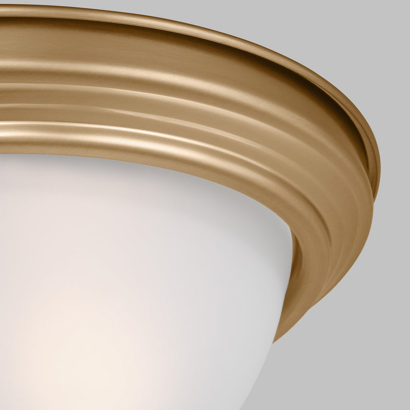 Generation Lighting - 77064-848 - Two Light Flush Mount - Geary - Satin Brass