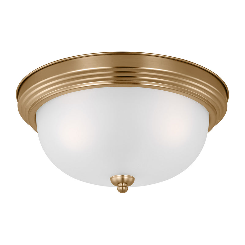 Three Light Flush Mount<br /><span style="color:#4AB0CE;">Entrega: 4-10 dias en USA</span><br /><span style="color:#4AB0CE;font-size:60%;">PREGUNTE POR ENTREGA EN PANAMA</span><br />Collection: Geary<br />Finish: Satin Brass