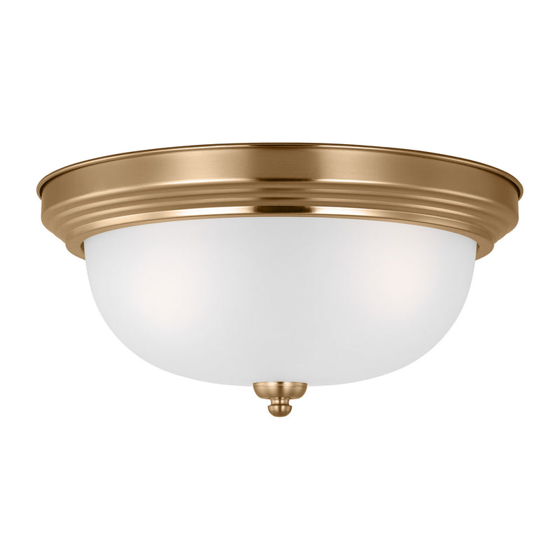 Three Light Flush Mount<br /><span style="color:#4AB0CE;">Entrega: 4-10 dias en USA</span><br /><span style="color:#4AB0CE;font-size:60%;">PREGUNTE POR ENTREGA EN PANAMA</span><br />Collection: Geary<br />Finish: Satin Brass