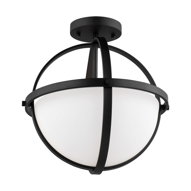 Two Light Semi-Flush Convertible Pendant<br /><span style="color:#4AB0CE;">Entrega: 3-4 semanas en USA</span><br /><span style="color:#4AB0CE;font-size:60%;">PREGUNTE POR ENTREGA EN PANAMA</span><br />Collection: Alturas<br />Finish: Midnight Black