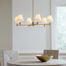 Six Light Chandelier<br /><span style="color:#4AB0CE;">Entrega: 26-27 semanas en USA</span><br /><span style="color:#4AB0CE;font-size:60%;">PREGUNTE POR ENTREGA EN PANAMA</span><br />Collection: Paisley<br />Finish: Burnished Brass