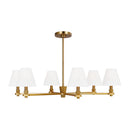 Six Light Chandelier<br /><span style="color:#4AB0CE;">Entrega: 26-27 semanas en USA</span><br /><span style="color:#4AB0CE;font-size:60%;">PREGUNTE POR ENTREGA EN PANAMA</span><br />Collection: Paisley<br />Finish: Burnished Brass