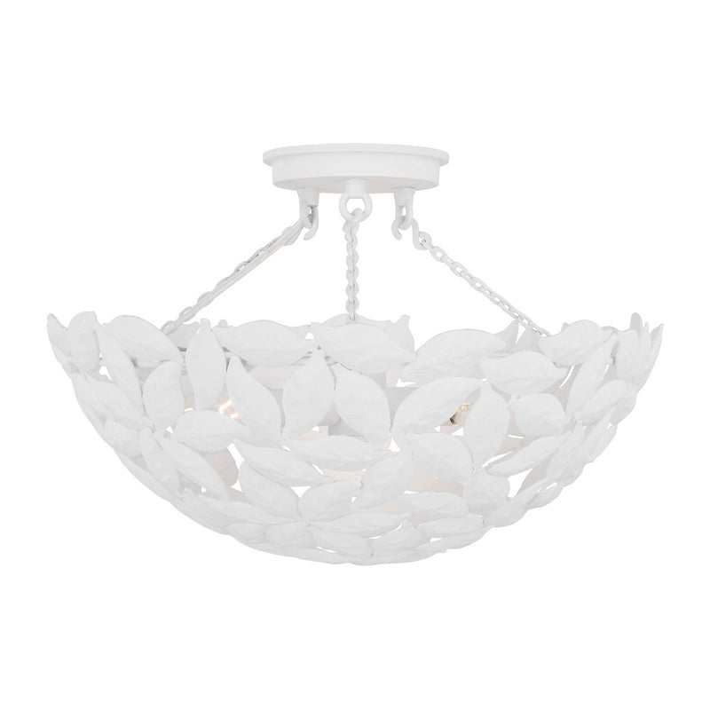 Visual Comfort Studio - AF1173TXW - Three Light Semi Flush Mount - Kelan - Textured White