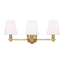 Three Light Vanity<br /><span style="color:#4AB0CE;">Entrega: 4-10 dias en USA</span><br /><span style="color:#4AB0CE;font-size:60%;">PREGUNTE POR ENTREGA EN PANAMA</span><br />Collection: Paisley<br />Finish: Burnished Brass