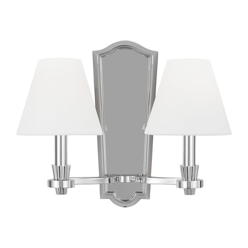 Two Light Wall Sconce<br /><span style="color:#4AB0CE;">Entrega: 4-10 dias en USA</span><br /><span style="color:#4AB0CE;font-size:60%;">PREGUNTE POR ENTREGA EN PANAMA</span><br />Collection: Paisley<br />Finish: Polished Nickel