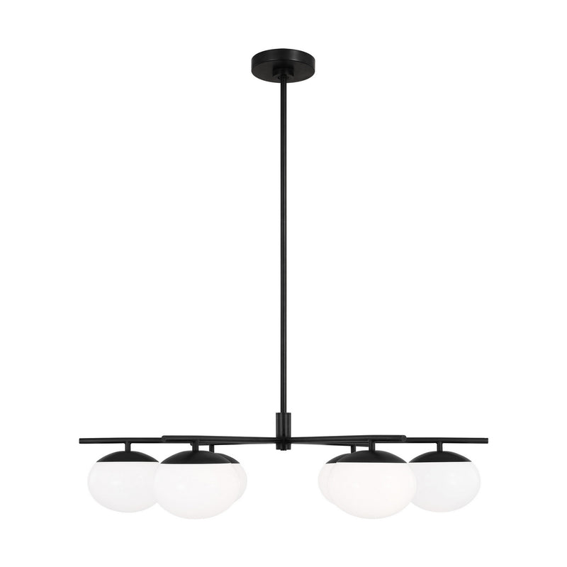 Visual Comfort Studio - EC1246AI - Six Light Chandelier - Lune - Aged Iron