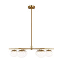 Visual Comfort Studio - EC1246BBS - Six Light Chandelier - Lune - Burnished Brass