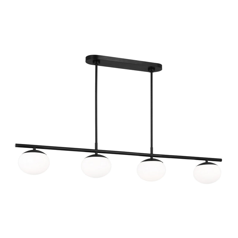 Four Light Linear Chandelier<br /><span style="color:#4AB0CE;">Entrega: 4-10 dias en USA</span><br /><span style="color:#4AB0CE;font-size:60%;">PREGUNTE POR ENTREGA EN PANAMA</span><br />Collection: Lune<br />Finish: Aged Iron