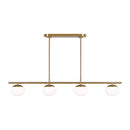 Visual Comfort Studio - EC1264BBS - Four Light Linear Chandelier - Lune - Burnished Brass