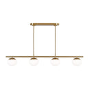 Visual Comfort Studio - EC1264BBS - Four Light Linear Chandelier - Lune - Burnished Brass