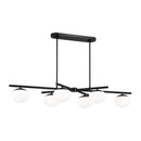 Six Light Linear Chandelier<br /><span style="color:#4AB0CE;">Entrega: 4-10 dias en USA</span><br /><span style="color:#4AB0CE;font-size:60%;">PREGUNTE POR ENTREGA EN PANAMA</span><br />Collection: Lune<br />Finish: Aged Iron