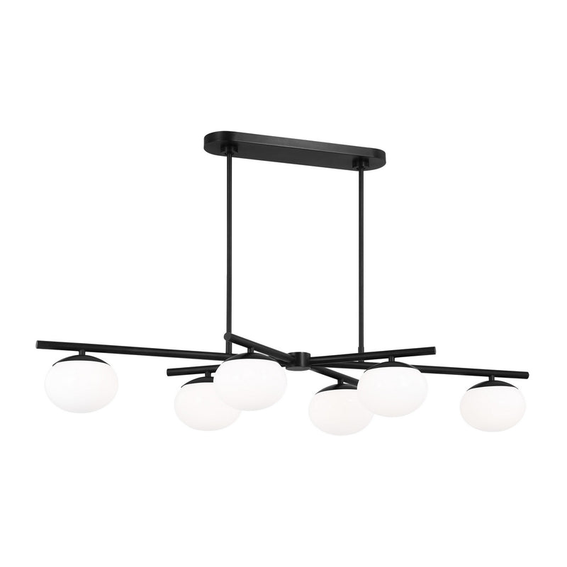 Six Light Linear Chandelier<br /><span style="color:#4AB0CE;">Entrega: 4-10 dias en USA</span><br /><span style="color:#4AB0CE;font-size:60%;">PREGUNTE POR ENTREGA EN PANAMA</span><br />Collection: Lune<br />Finish: Aged Iron