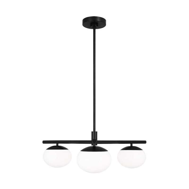 Visual Comfort Studio - EF1063AI - Three Light Semi Flush Mount - Lune - Aged Iron
