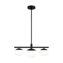 Visual Comfort Studio - EF1063AI - Three Light Semi Flush Mount - Lune - Aged Iron