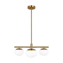 Visual Comfort Studio - EF1063BBS - Three Light Semi Flush Mount - Lune - Burnished Brass