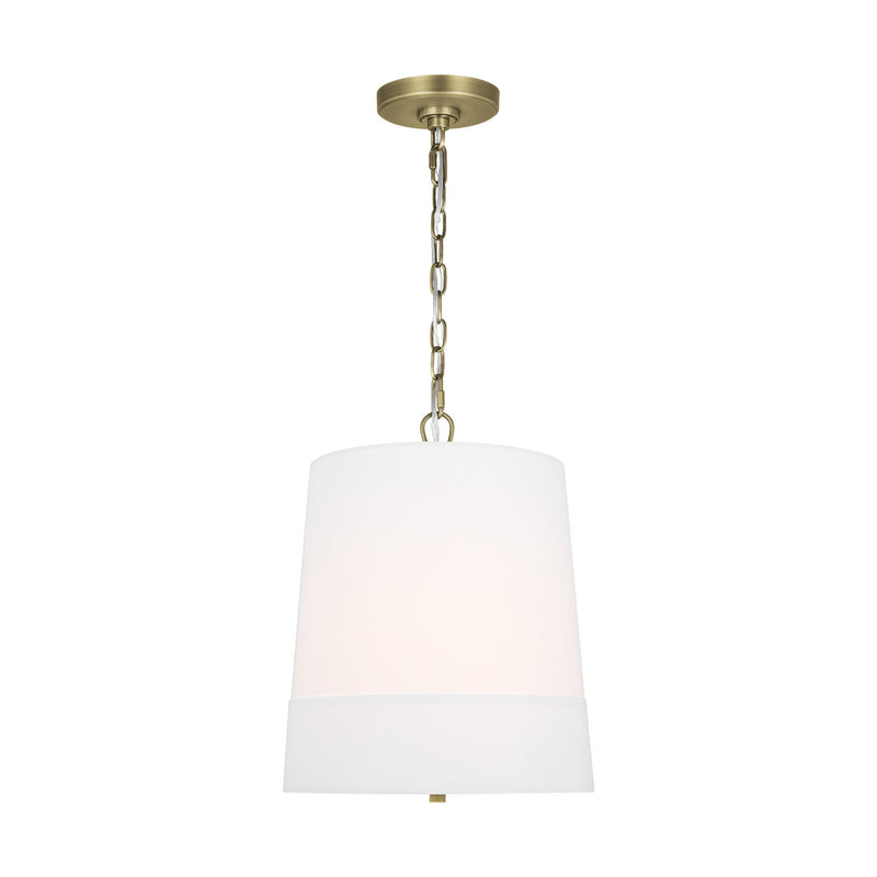 Visual Comfort Studio - LP1081TWBWLW - One Light Pendant - Ivie - Time Worn Brass